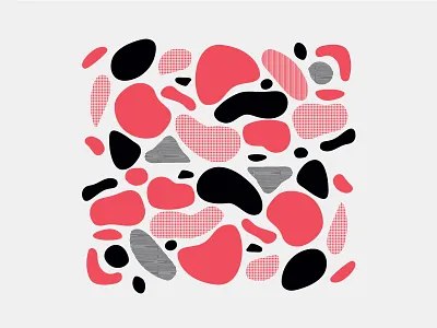 Blobby Patterns abstract art blobby blobs colour experiment mural patter