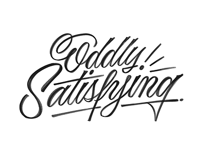 Oddly Satisfying brush lettering brushpen calligraphy lettering script type typography