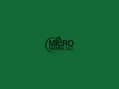 Micro Manna Llc branding leaves logo design micro typography