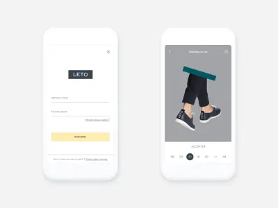 Leto branding shoes shop ui ux