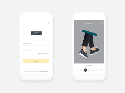 Leto branding shoes shop ui ux