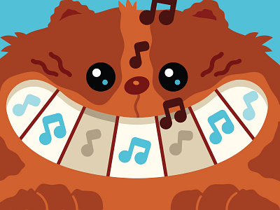 Cat Piano cat illustration keyboard music