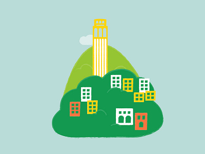 Coit Tower — Horizontal Journey Series coit tower hill illustration san francisco