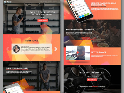 Fitness Coach Homepage coaching fitness web design web page webpage website