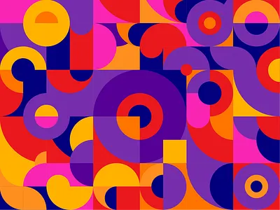 Geometric Saturated circle geometric pattern purple saturated