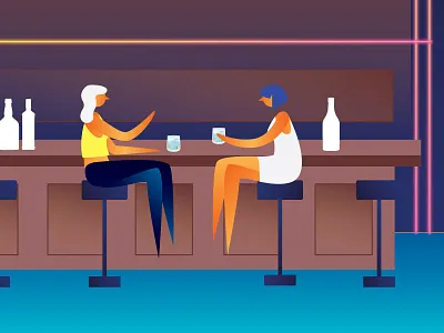 Ongoing Poster Project 2 bar illustration nightlife poster