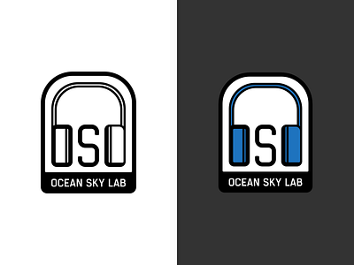 Ocean Sky Lab affinity art headphones lab logo music simple sky
