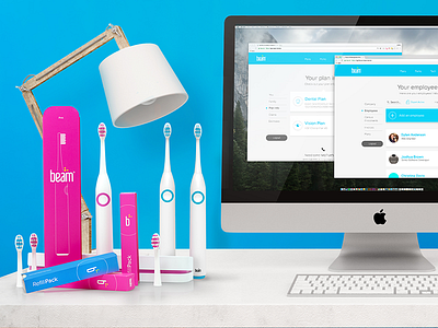 Beam Dental Family package design product design toothbrush web design