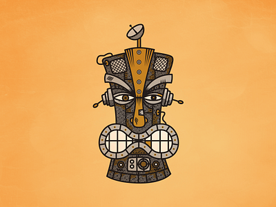 Mayday - Tiki Robot illustration robot tiki vector