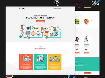 Crown - SEO Landing page crown envato themeforest unbounce