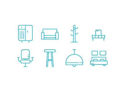 Household & Furniture furniture home house house hold icon icons interior living room outline icons room sofa