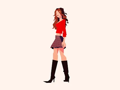 Cady Heron cady chickflicks illustration vector