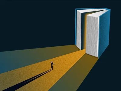 I want knowledge book dark dawn light print
