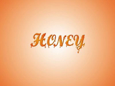 Honey font food gold honey isolated liquid orange sweet symbol typography vector word