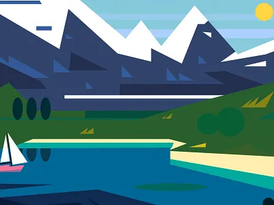 Little Landscape graphic illustration landscape vector