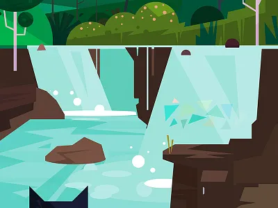 Lost Kitty - part 2 cat illustration vector