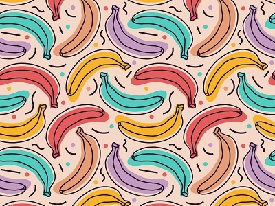 Banana Seamless Pattern banana fabric pattern seamless surface