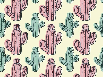 Cactus Seamless Pattern fabric pattern seamless surface