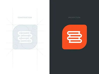 Bookstack Logo geometry icon identity logo