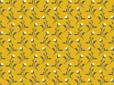 Tiny Curve Flower Blossom Seamless Pattern fabric flower pattern seamless surface