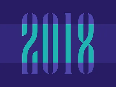 NEW YEAR 2018 2018 typographic