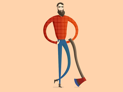 The Huntsman axe character fairytale hipster huntsman illustration lumberjack