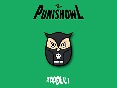 The Punishowl castle comics frank kapowl marvel owl punisher vector