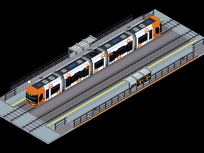 Lowpoly tram 3d alicante blender lowpoly pixel art tram