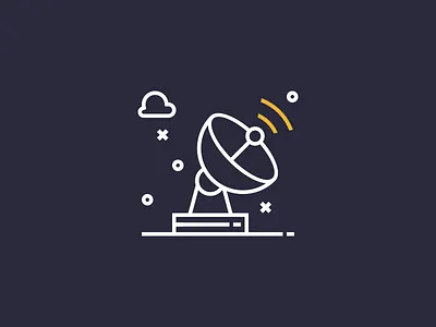 Radar icon line radar search