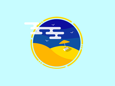 Summer Time beach ocean summer time vector
