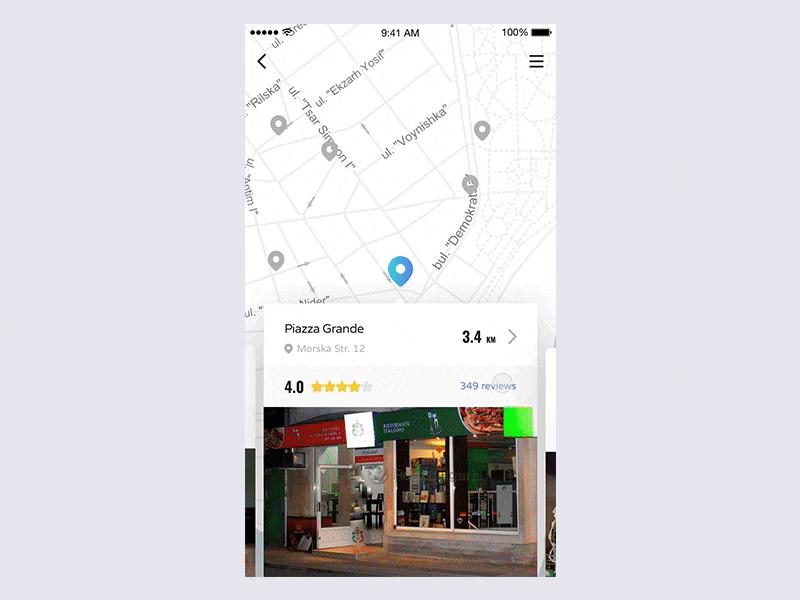 Local Food App app booking design food interaction minimal principle restaurant ui ux