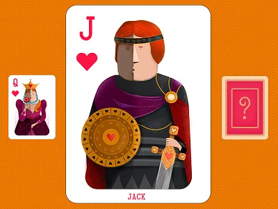 Playing cards - jack 2d bura card character devi flat game illustration illustrator jack texture vector