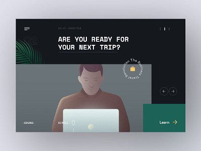 Expense tracker in your pocket — landing page dark design green illustrations landing promo square ui ux web