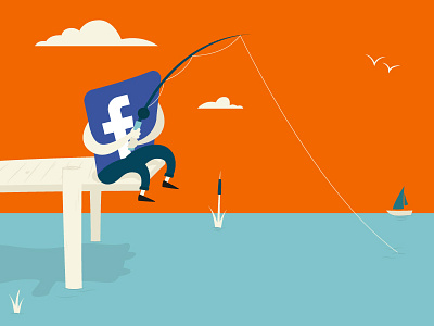 Facebook Ads, are they still effective? advertising blog branding facebook fishing illustration lake orange social social media work