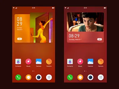 Concept Design app launcher mobile ui