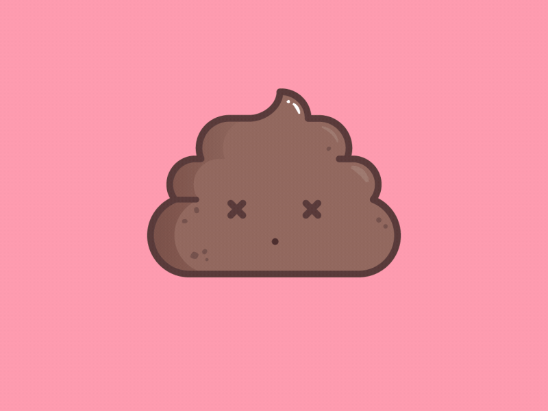 Poop project : rainbow burp illustration motion