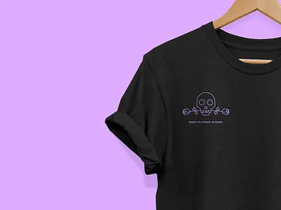 Roses to Riches branding roses skull tshirt