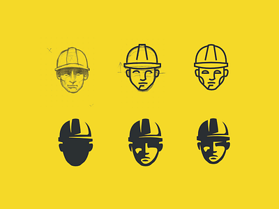 WODBUD character design face logo process worker