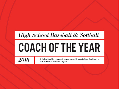 Coach of the Year Ad athletics coach of the year layout print print design red sports typography