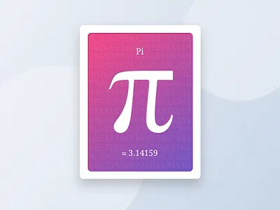 Happy Pi Day 3.14 card informative minimal pi simple symbol ui vedhage