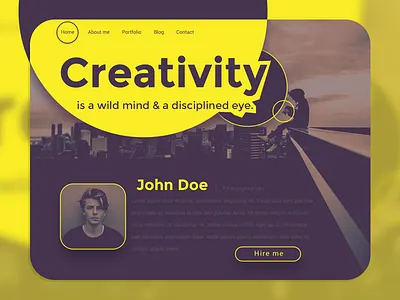Photografolio - ui design. about photo photographer portfolio template ui ui design