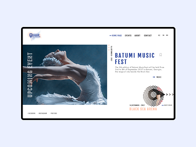 Events dance events festival interface landingpage music news program shows tv ui ux