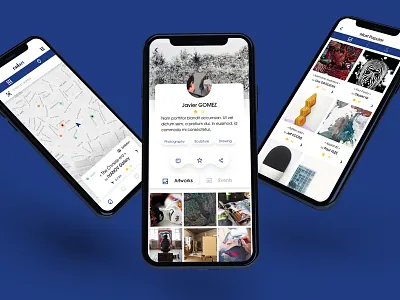 Radart app art event location social ui ux workshop