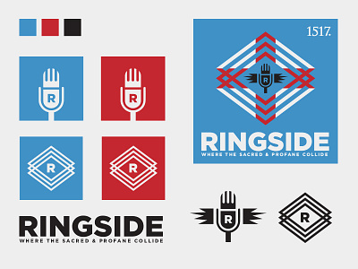 Ringside podcast branding 1517 album art branding christian identity illustration minimal podcast podcast art ringside sacred theology