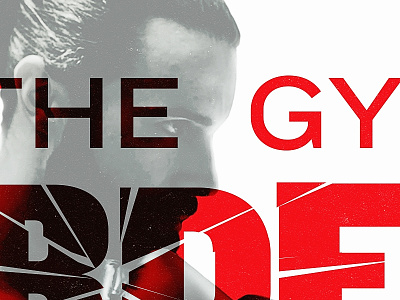 Hit The Gym Harder branding face font kickboxing red slasheur texture type typography