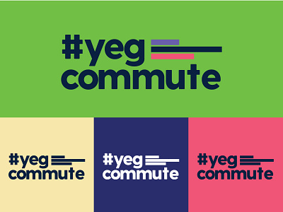 #yegcommute Logo alberta brand branding commute edmonton flow logo mayor traffic wordmark