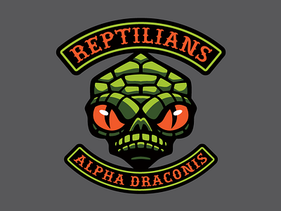 Reptilians - Cryptid Biker Patch biker creature cryptid monster motorcycle patch