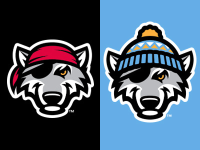 SnowWolves baseball logo pirate snow studio simon winter wolf