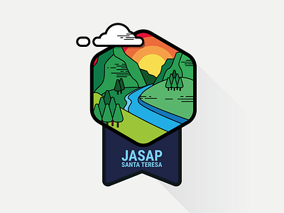 Jasap Santa Teresa badge illustración illustration insignia logo