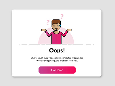 Error Page - Daily UI 404 clean confused daily daily ui error flat message page simple